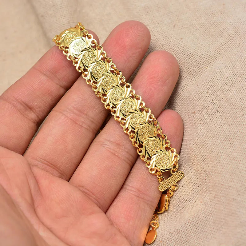 Silver & gold color premium american diamond daak polki openable bracelet  size: 2.6 - Jaipur Mart - 4156032